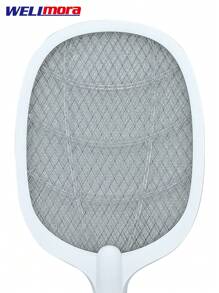 Mata Moscos Eléctrico Con Base De Carga Y Mango Ergonómico Raqueta Recargable Por USB Mata Zancudos - Blanco - Ver 2