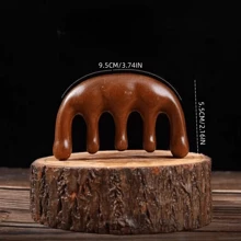 1pc Hair Scalp Massager Comb For Head, Eye, Face ,Hair Styling Tools Hair Accessories - Chocolate Brown - View 7