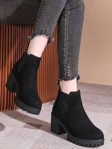 Botas Cortas De Moda Para Mujeres - Negro - Ver 5