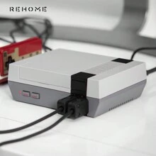 Consola de video juegos retro clásica, salida AV, sistema de videojuegos NES de 8 bits, 620 juegos integrados con 2 controladores clásicos Horas de Diversion Consola de Juegos divertida retro regalo para niños navidad - Gris - Ver 5