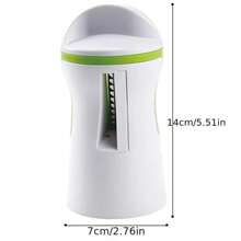 1pc Creative Kitchen Spiral Vegetable Slicer, Heavy Duty Veggie Cutter, Zucchini Noodle Maker - White - View 2