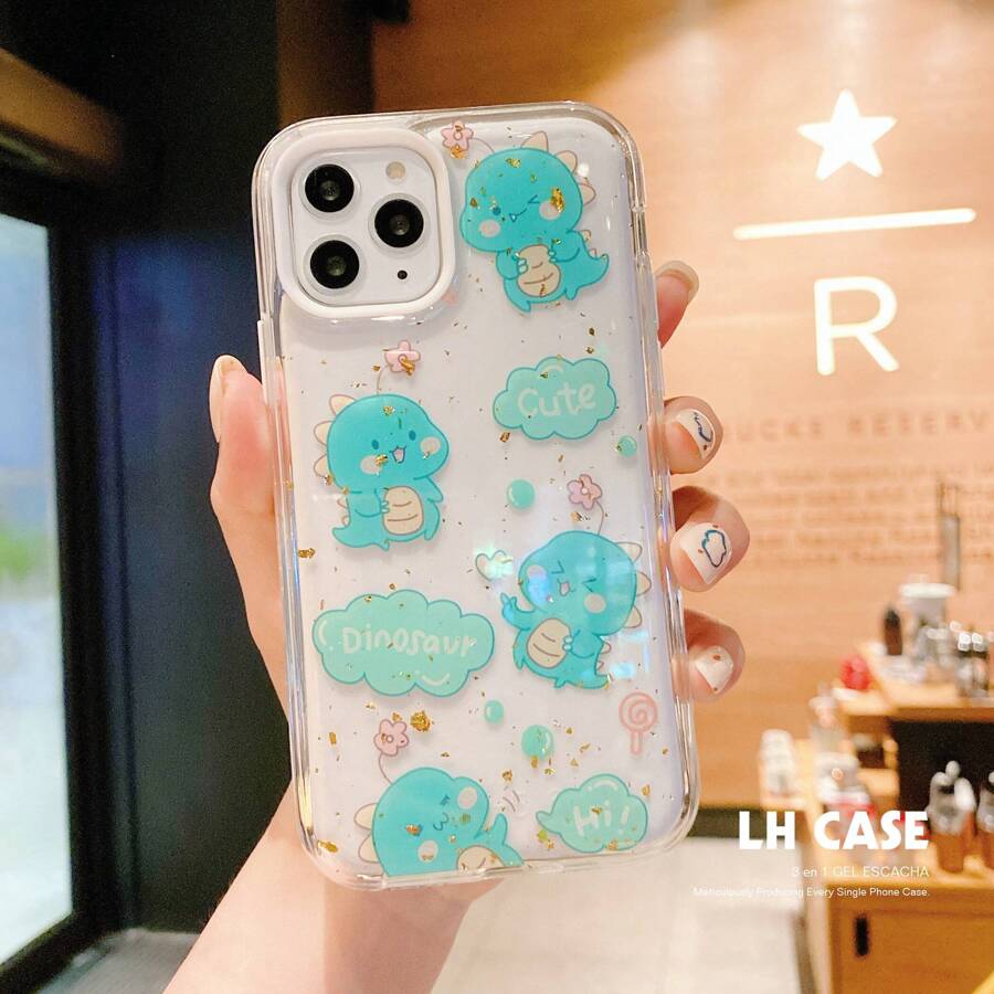 FUNDA PROTECTOR CARCASA PARA MOVIL TELEFONO CELULAR CON DISEÑO IPHONE - DINOSARIOS - Ver 1