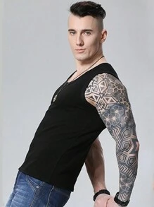 1pc Winter Thermal Lined Thick Warm Vest For Men