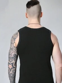 1pc Winter Thermal Lined Thick Warm Vest For Men