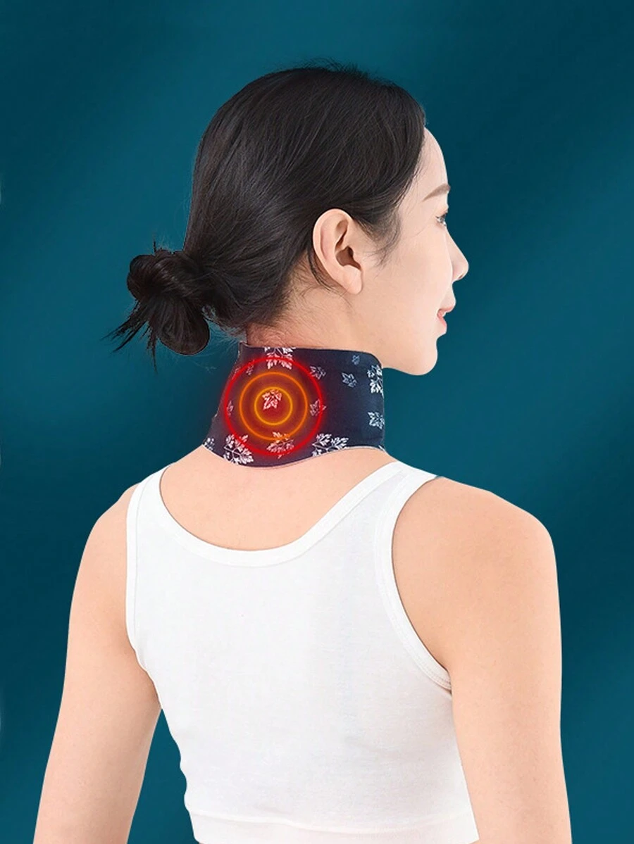 1pc Self-heating Steam Neck Pad, Heat Patch - Navy Blue - View 1