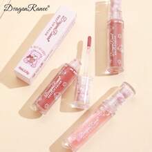 Dragon Ranee 閃亮唇彩持久防水水晶口紅,類玻璃透明唇釉,淺色果凍唇膏塗層,滋養保濕唇膏,透亮唇膏,像鏡子的玻璃唇油水霧唇蜜 - 棕色 - 查看 5