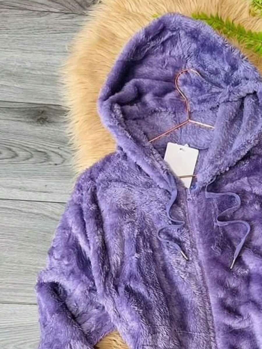 SUDADERA PELUCHE LIGERA - Morado Violeta - Ver 1