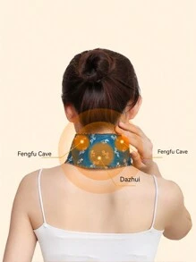 1pc Self-heating Steam Neck Pad, Heat Patch - Navy Blue - View 2