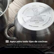 Stainless Steel Pot 20CM Pot With Lid Pot With Glass Lid Induction Cooker Cookware - Silver - View 3