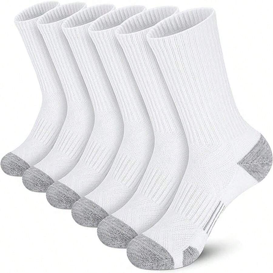 3 cặp/bộ Nam Màu thuần Hút Mồ hôi & Thoáng khí Thể thao Vớ giữa bắp chân - Nhiều màu - Xem 1