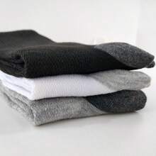 3 cặp/bộ Nam Màu thuần Hút Mồ hôi & Thoáng khí Thể thao Vớ giữa bắp chân - Nhiều màu - Xem 7