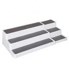 HappyWare Estante expandible para especias de 3 niveles, antideslizante, organizador de encimera o alacena - Multicolor - Ver 3