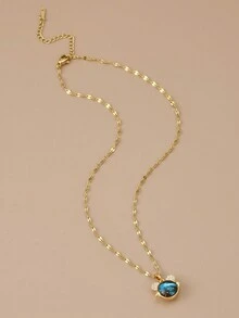 1 件时尚星空、水钻蝴蝶和月亮不锈钢项链，适合女士