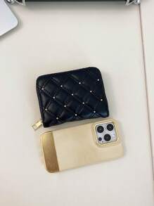 1pc Stiching Decorated Pu Leather Portable Zipper Wallet Fashionable Long Design Suitable For Daily Use Date And Gift For Women Wallet Purse Wallet Small Wallet