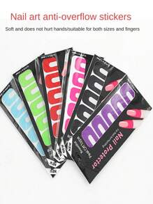 6入組女士指甲油保護貼,防止指甲油溢出的u型指甲皮膜,適用於美甲 - 彩色 - 查看 2