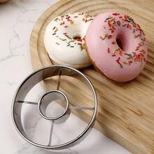 1pc Durable Stainless Steel Donut Mold - Perfect for Homemade Doughnuts - Silver - View 2
