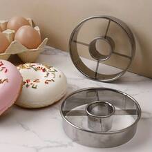 1pc Durable Stainless Steel Donut Mold - Perfect for Homemade Doughnuts - Silver - View 4