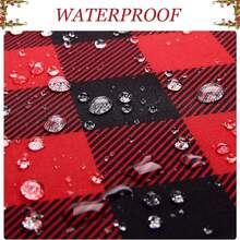 2 Pezzi Tovaglia Rettangolare A Tema Natalizio, Tovaglia A Quadri Impermeabile In Stile Casale, Adatta Per Tavolo Da Pranzo, Buffet, Campeggio