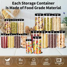 4 Pezzi Barattoli In Plastica Vuoti Con Coperchi A Vite, Barattolo A Bocca Larga Per La Conservazione Di Cibo In Cucina E In Casa