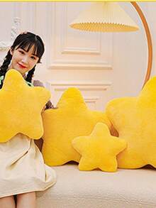 1 件星空形狀枕頭,太陽、星星、月亮、雲彩設計,送給她的禮物,家居裝飾 - 星星 - 查看 2