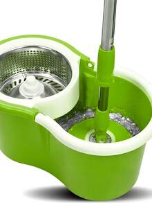 Trapeador Giratorio 360 Magico Con Cubeta Doble Mop. Trapeador de Microfibra. - Verde - Ver 7
