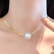 Collar De Perlas - Amarillo Oro - Ver 8