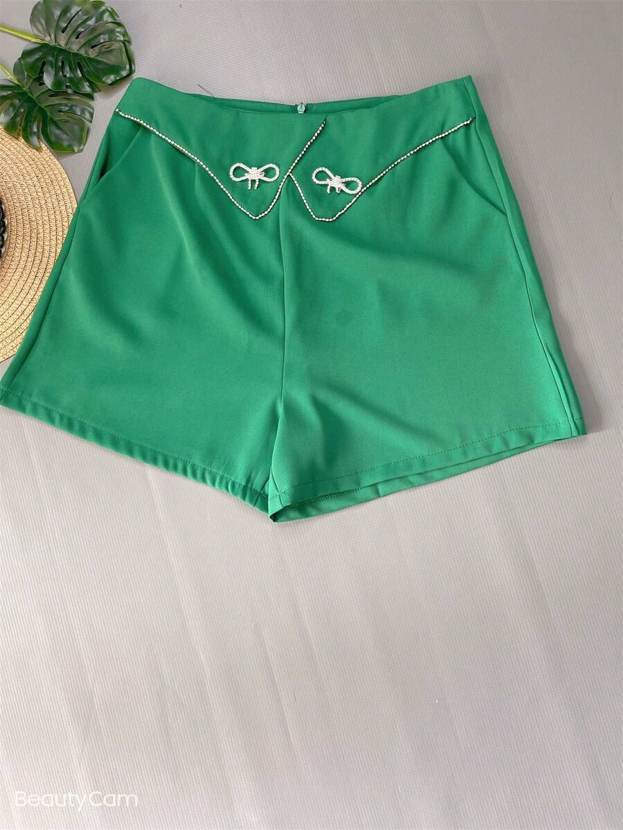 Women Shorts - 綠色 - 查看 1