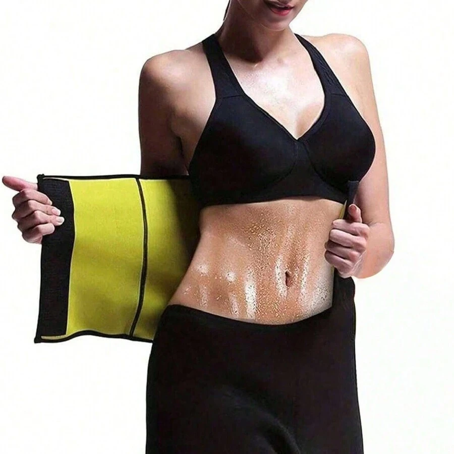 Cao su Không giới tính Thể thao Mồ hôi Eo Thắt lưng , Nén Thắt lưng , Yoga , Tắm hơi , Khỏe mạnh , Áo Shapewear Huấn luyện viên vòng eo Áo nịt ngực - Màu vàng - Xem 1