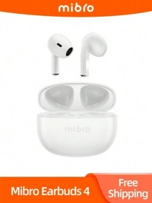 Mibro Micro Earbuds4 藍牙耳機無線耳機觸控控制防水 ENC 高清通話取消迷你運動 TWS 耳機白色 - 白色 - 查看 2