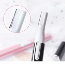 1 件电动眉毛修剪器，带 1 节 AAA 电池，适用于女性眉毛修剪、鼻毛修剪、体毛修剪、脱毛，笔形，使用方便