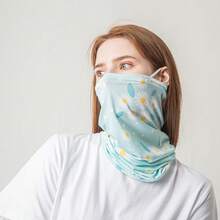 女性耳掛式冰絲防曬口罩輕便透氣,適用於戶外騎行防曬口罩。