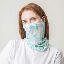 女性耳掛式冰絲防曬口罩輕便透氣,適用於戶外騎行防曬口罩。