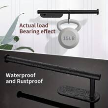 1pc Durable Self-Adhesive Tissue Holder For Under Cabinet, Bathroom, And Kitchen - Easy Installation, No Drilling Required - Keep Your Bathroom And Kitchen Organized And Clean - Black - View 3