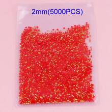 Sachet De 2-6mm Jelly Ab Rond Résine Non Hotfix Strass Dos Plat En Plastique Colle Sur Les Gemmes D'ongle En Cristal Strass Paillettes En Forme De Demi-perle Pour Nail Art, Vêtements, Artisanat, Tasses, Sacs, Accessoires De Perles De Décoration De Robe
