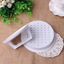 1pc Multifunctional Plastic Burger Meat Press, Hamburger Patty Mold, Hamburger Meat Press, Meat Patty Mold, Practical Kitchen Tools - White - View 7
