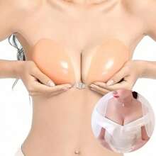 Strapless Invisible Adhesive Bra, Women Silicone Push-Up Backless Breast Lift Sticky Bra For Wedding Dress/Evening Party/Club