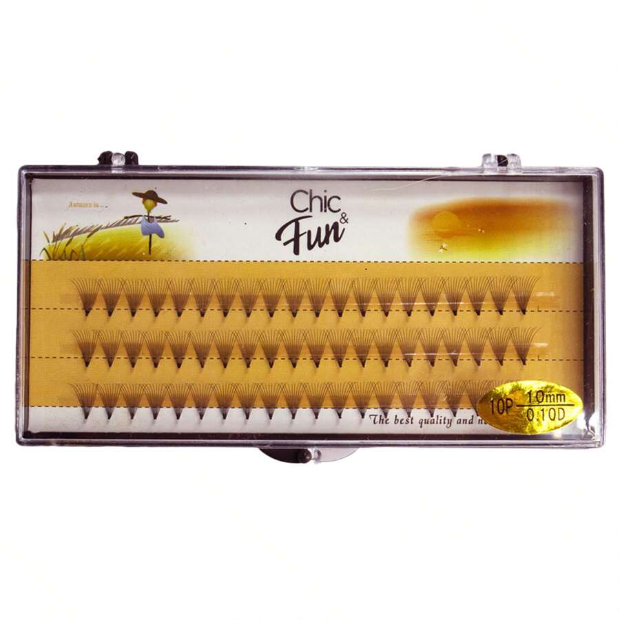 Chic & Fun Individual Eyelashes - 10cx 10p sem Nó - 查看 1