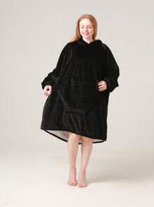 1入黑色毛絨質鬆身服裝 - 黑色 - 查看 4