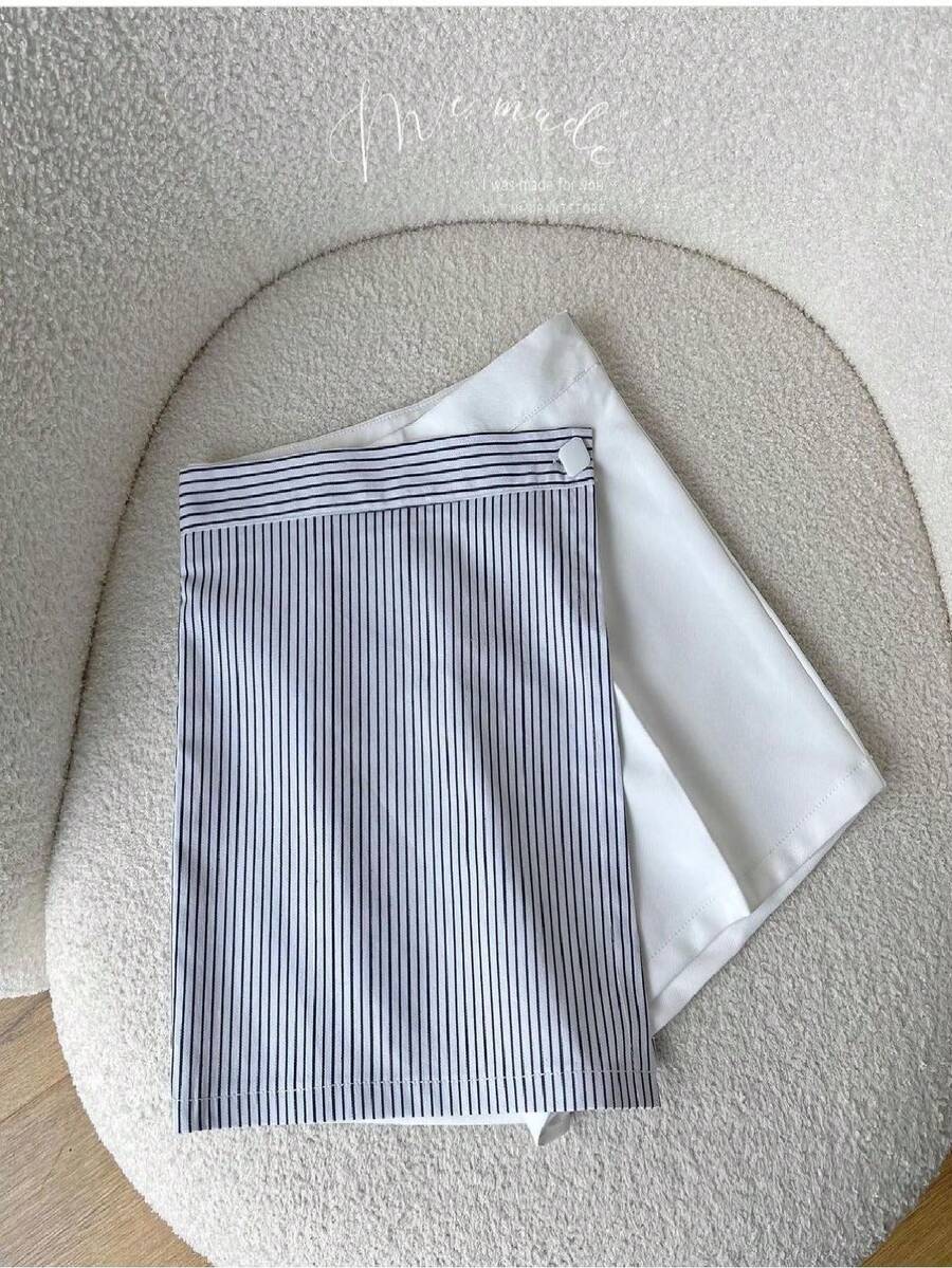 Women Shorts - 藍白色 - 查看 1