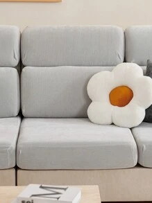 1 pieza Funda de sofá elástica de unicolor, adecuada para sofá en forma de L con 1/2/3/4 asientos, que incluye cubierta para asiento y respaldo, protector de muebles para el hogar - Gris Claro - Ver 5