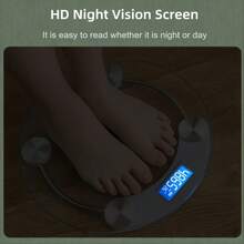 1 Pieza Báscula Digital Inteligente Para Baño Para La Medición Precisa De Peso Corporal Herramientas De Baño - Blanco - Ver 3