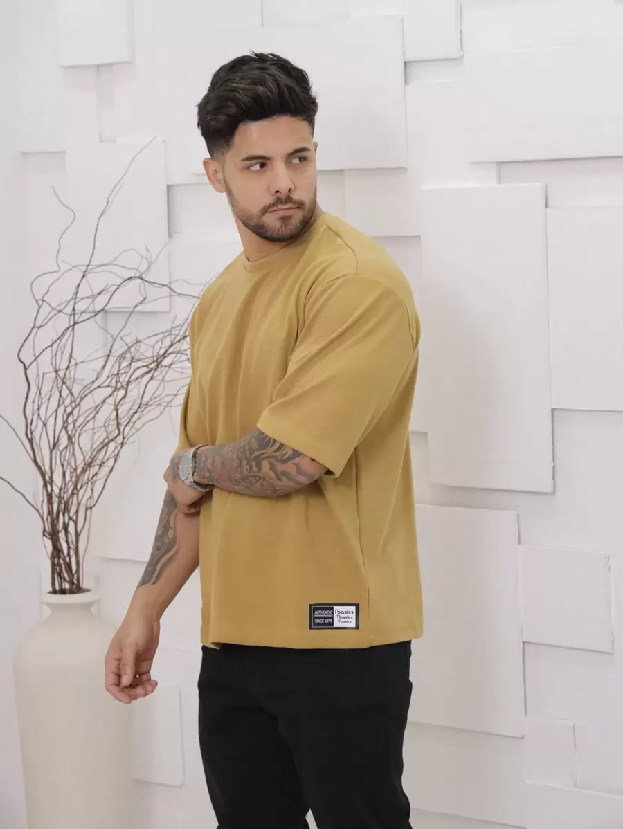 Men T-Shirts - 駝色 - 查看 1