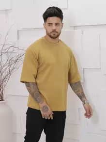 Men T-Shirts - 駝色 - 查看 2