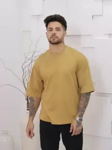 Men T-Shirts - 駝色 - 查看 4