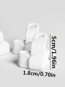 10入組塑料掛鉤,適用於掛衣鉤互連 - 白色 - 查看 2