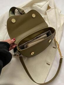 1 Stück Mode Massenfarbe Einfaches Klappen Design Mini Schultertasche Geeignet Für Den Täglichen Gebrauch Von Frauen, Datums Geschenk