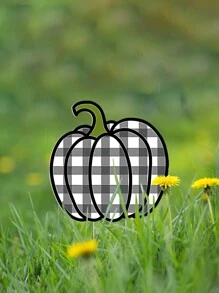 1入個可愛的卡通南瓜形狀的庭院標誌,中空板印刷防水戶外裝飾,適用於感恩節、萬聖節花園裝飾