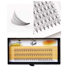 Chic & Fun Individual Eyelashes - 10cx 10p sem Nó - 查看 3