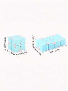 1入無限魔方抓握玩具,翻轉和紓壓迷你口袋魔方 - 彩色 - 查看 10