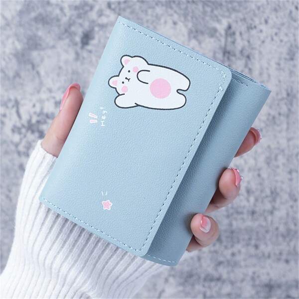 Nuevo estilo coreano Cartera corta de mujer Estilo simple Ins Bolso de embrague con múltiples ranuras para tarjetas Monedero para estudiantes Mujer Monedero Monedero pequeño Monedero lindo